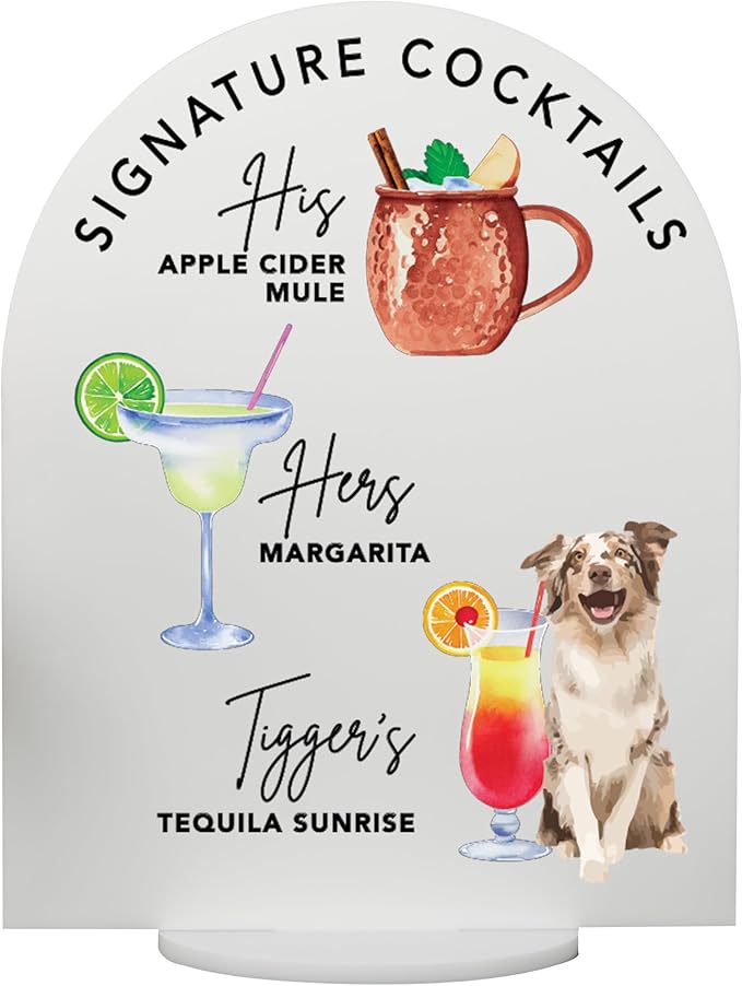 Pet Signature Drink Wedding Signs