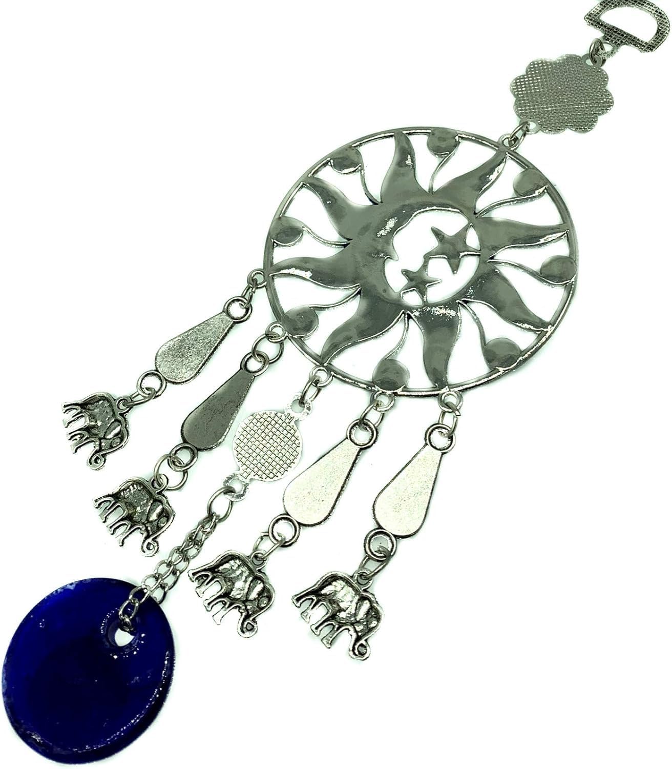 Betterdecor Turkish Blue Evil Eye Hanging Ornament, Butterfly & Sun Moon