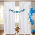3x8FT White Backdrop Curtains 2 Panels Sequin Fabric Drapes Wedding White Curtain Backdrop Background for Birthday Party