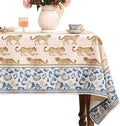 patdrea Designer Linen Rectangular Table Cloth,Vintage Leopard Animal Soft Extra Long Tablecloth,Fall Dacorative Cover for Kitchen Dining,Christmas,Parties,Holiday,Thanksgiving,67"x118"-from