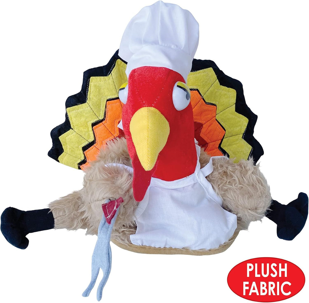 Beistle Unisex Plush Chef Turkey Hats, 2 Pieces – Thanksgiving Dinner Party S...
