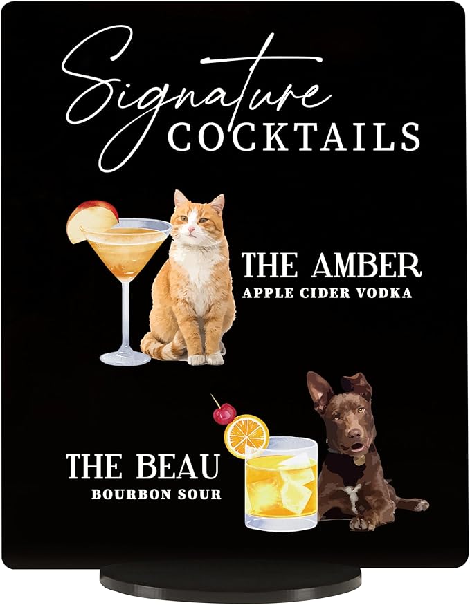 Pet Signature Drink Wedding Signs
