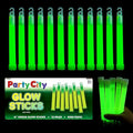 Party City Green Glow Sticks Bulk Pack 6”- 12pk Glow in the Dark Sticks for Kids, Waterproof Camping Survival Ultra Bright Emergency Light Stick with String, Neon Glowsticks Party Supplies Favors