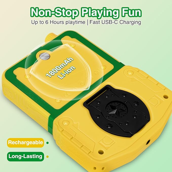 Kids Handheld Video Game Player, 220 Preloaded Classic Games, Portable Plug & Play Retro Game Console with 3.5'' Screen & Rechargeable Battery, No Ads, Mute Function for Travel-Green