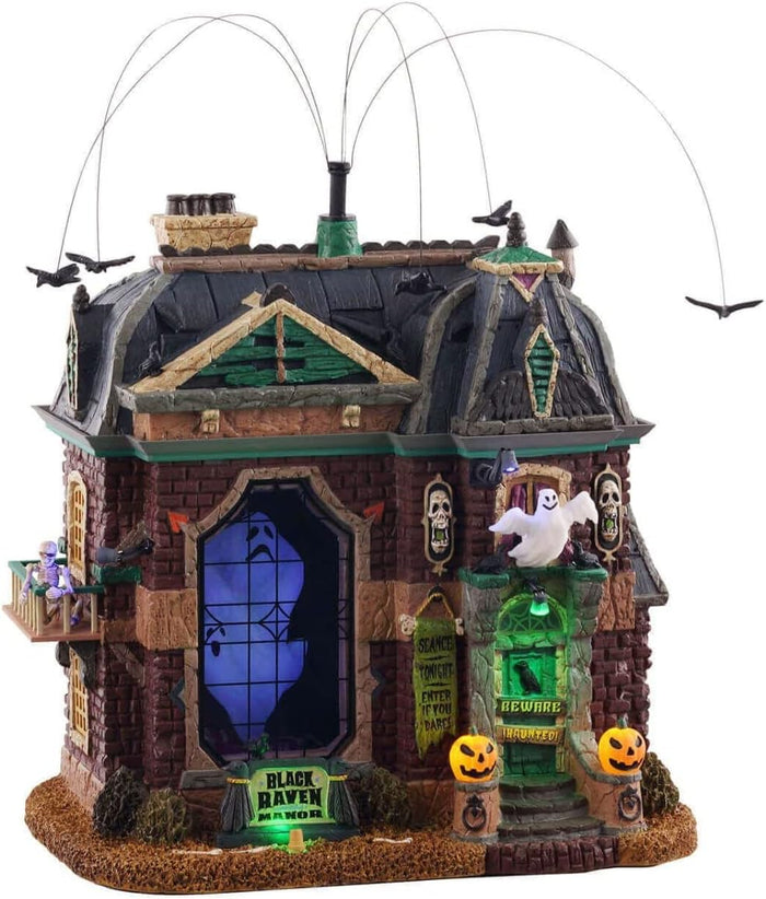 Lemax Black Raven Manor Animated Building, #05605 for Halloween Village