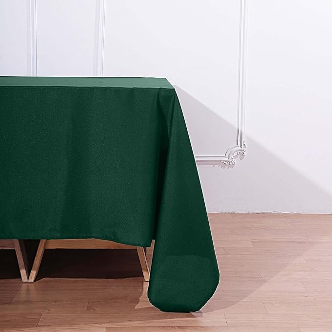 Efavormart 90" Hunter Emerald Green Wholesale Linens Polyester Square Linen Tablecloth for Kitchen Dining Wedding Birthday Party