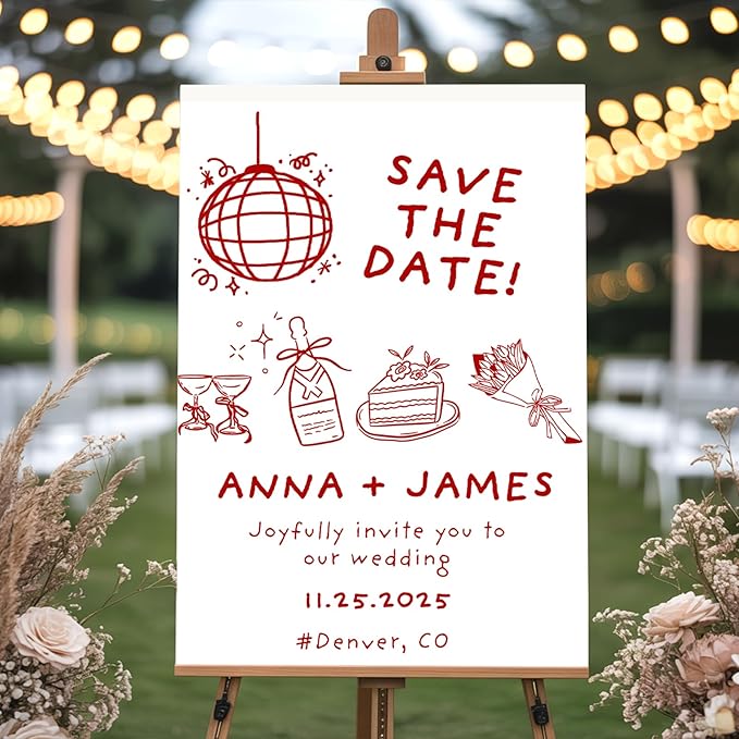 Personalized Funny Wedding Welcome Sign for Weddings, Bridal Party, Engagement, Custom Wedding Plaque for Bride & Groom, Welcome Board Reception Sign, Corrugated Plastic H Stake