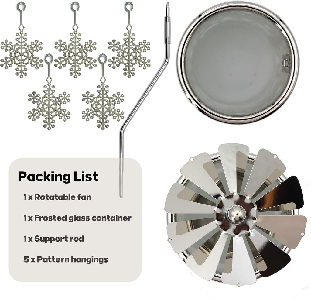 iLaJao Rotary Tea Light Carousel Angel Rotary Candle Holders Spinning Tealight Holders Christmas Decoration for Tabel Centrepieces Gift for Mom Women Wife Birthday-6 ¼ Inch Tall (Snowflake)