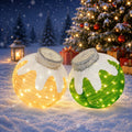 outdoor christmas ornaments, lighted pop-up holiday ball decoration, main product view