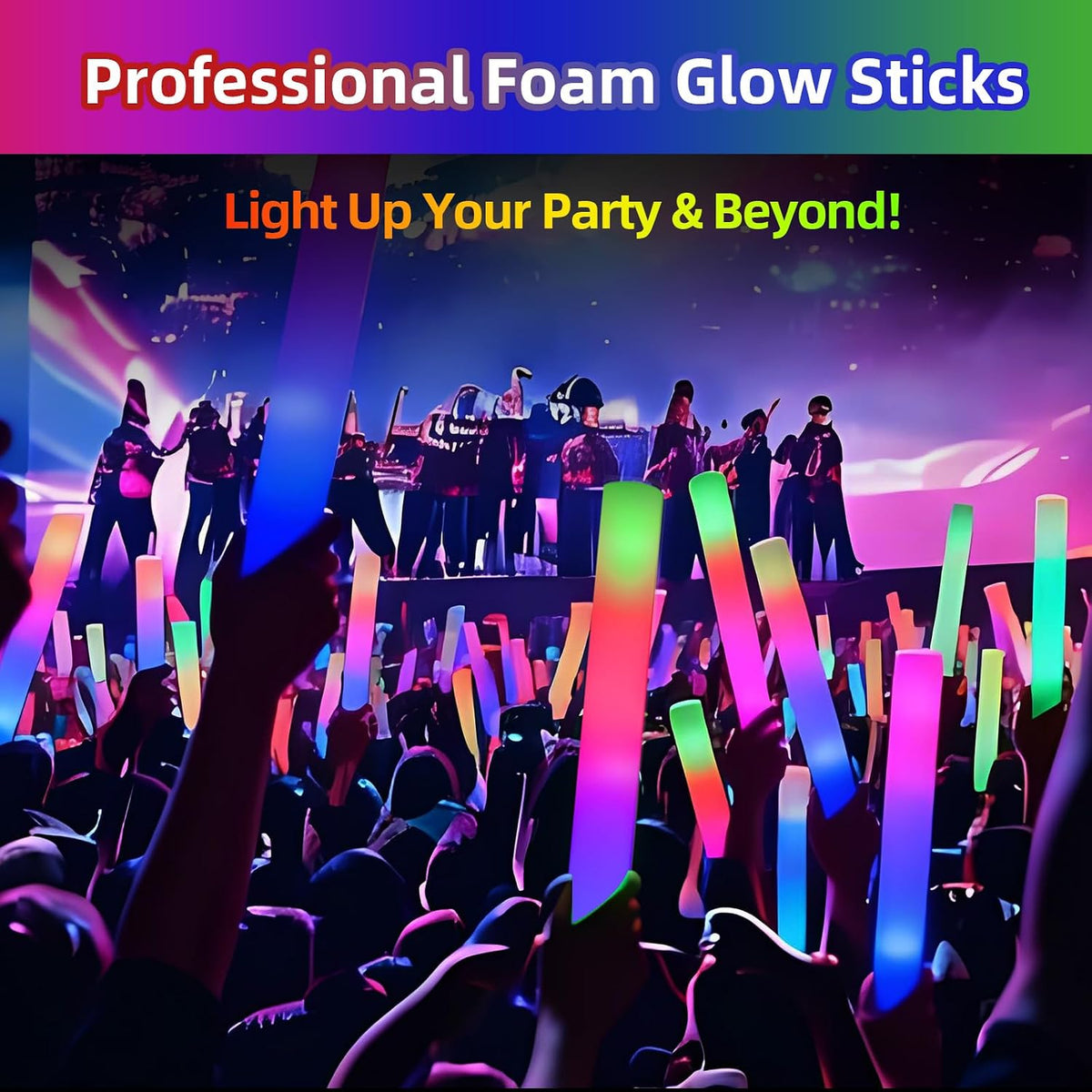 118 Pack Foam Glow Sticks Bulk Party Pack,Party Favors Supplies,3 Flashing Mo...