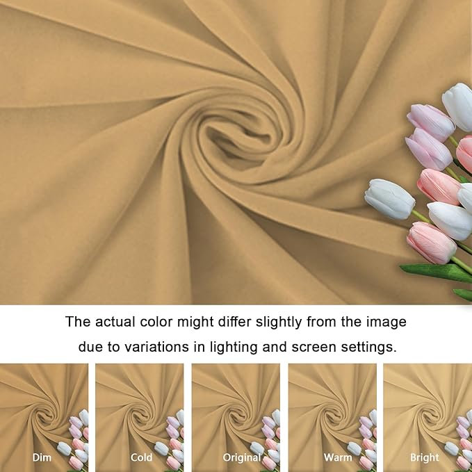 Brown Arch Cover Khaki Wedding-Arch-Cover 7.2ft Tan Arched Stand Covers Round Top Chiara Backdrop Covers Dounble Sided Arches Backdrop for Baby Shower Gender Reveal Party Ceremony