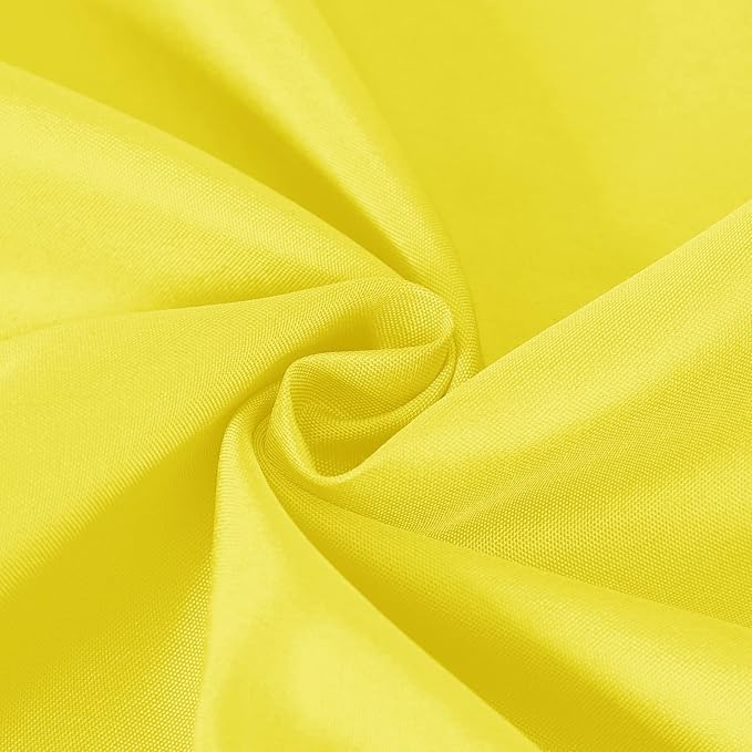 Cupuamon Square Tablecloth 52x52 inch Washable Polyester Fabric Table Cloth for Wedding Party Dining Banquet Decoration（52x52,Yellow）