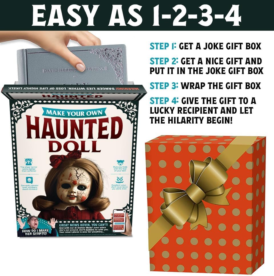 Laila and Lainey Prank Gift Box- Funny Gag, White Elephant Idea, Wrap Your Real Present in This Hilarious Box, Funny Prank Box or Birthday Gift Box