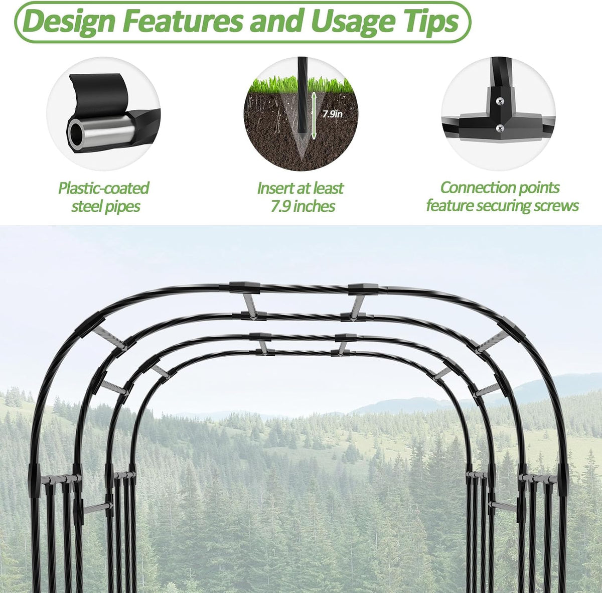 Garden Arch Trellis - 69"L*71"W*87"H, Trellis for Climbing Pla...