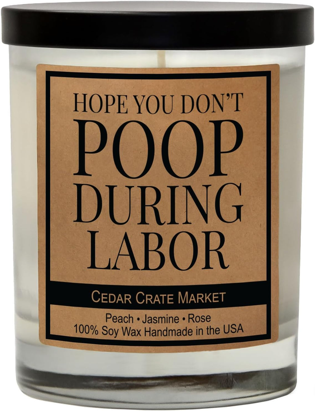 Cedar Crate Market - Pregnancy Must Haves, New Mom Gifts, Mothers Day, New Mom Candle for Women, Funny Baby Shower, Pregnancy Gifts for Expecting Mama, Gender Reveal, Scented Soy Candle Made in USA