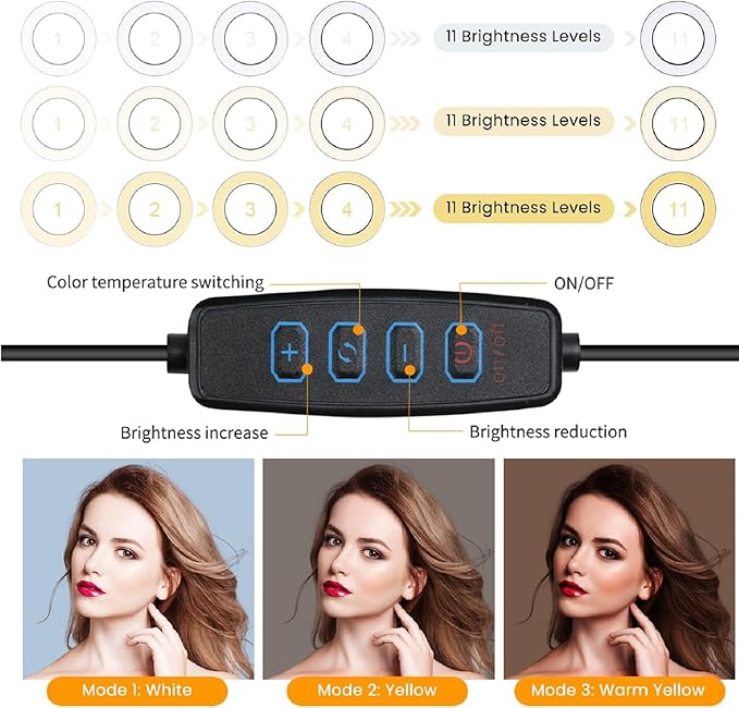 Video Conference Lighting Kit, Ring Light Clip on Laptop Monitor, 6" Dimmable LED Circle Selfie Light for Zoom Meeting/Remote Working/Zoom Calls/Live Streaming/Video Recording