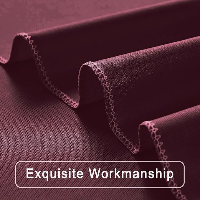 30 ft x 10 ft Wrinkle Free Maroon Backdrop Curtain for Parties, Polyester Burgundy Photo Backdrop Drapes 6 Panels 5x10ft for Baby Shower Wedding Birthday Party Engagement Ceremony Decoration