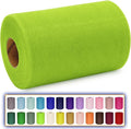 Lime Green Tulle Fabric Roll 6 Inch X 300 FT (100 Yards) Matte Tulle Ribbon Netting Mesh Spool for DIY Tutu Skirt Wedding Bow Gift Wrapping Baby Shower Christmas Party Halloween Decorations