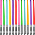 Bedwina Inflatable Saber Swords for Kids - (Pack of 12) 35-inch Neon Color Blow-Up Toy Saber Swords, Party Favors, Goodie Bags, Star Galaxy Theme Birthdays & Prize Toys