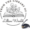 Embosser Stamp Custom - Book Stamp Personalized Gifts for Book Lovers, Readers, Home & Library Collections (Floral-05)