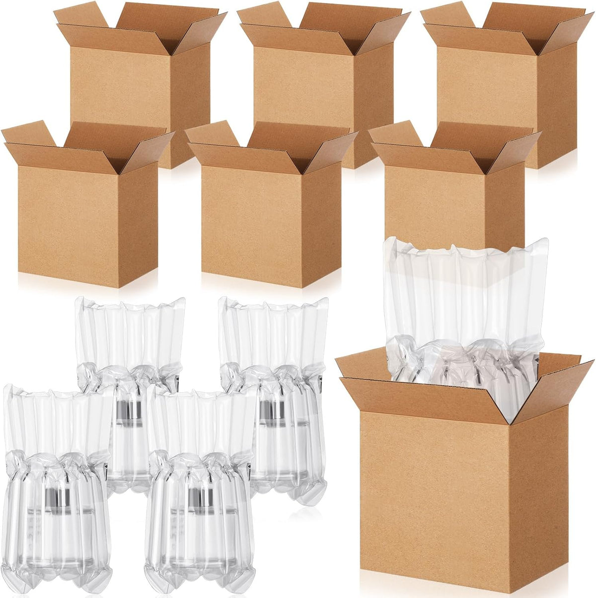25 Sets 48 Sets Mug Boxes with Bubble Pouches, Khaki