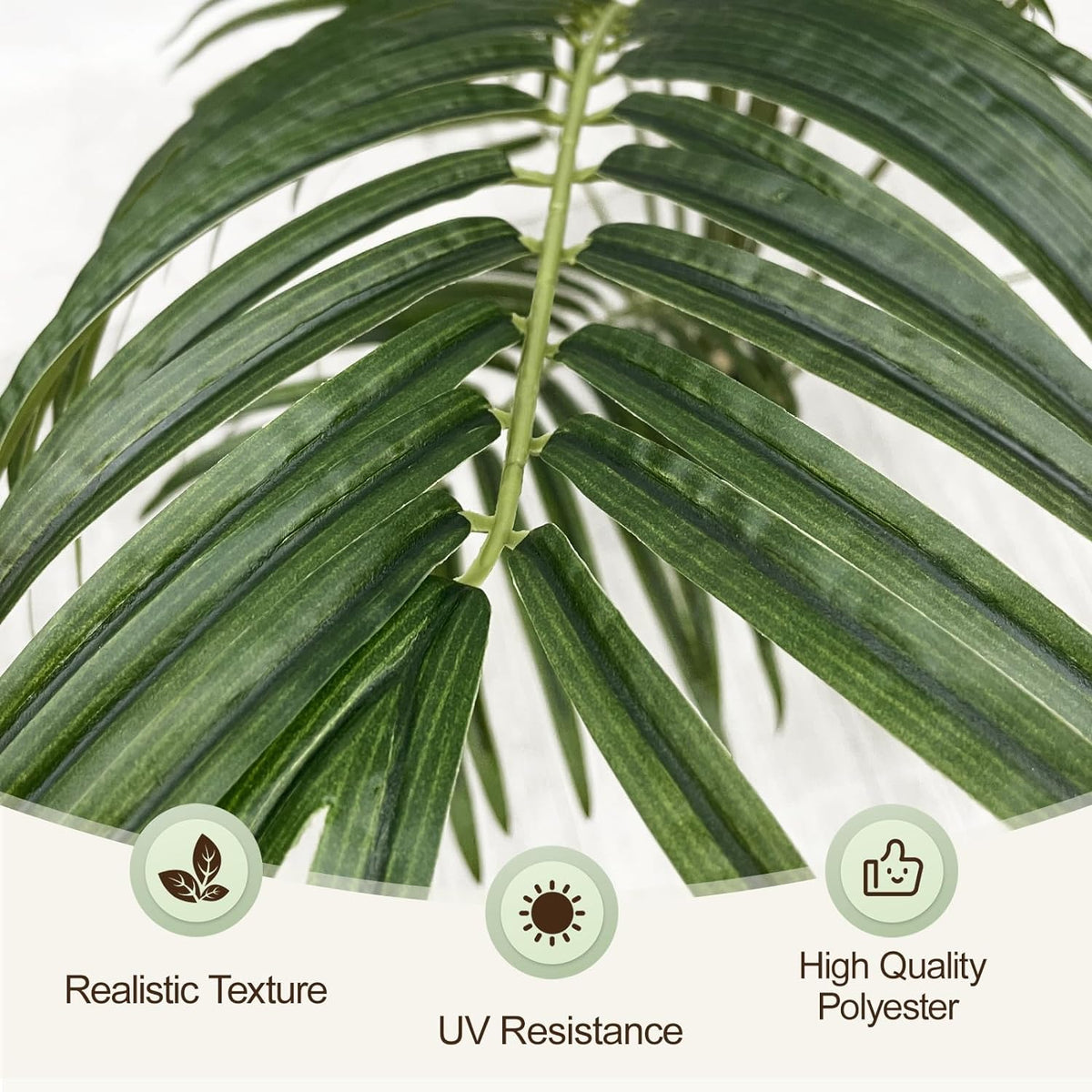 4ft artificial palm tree indoor plant tall fake, side view
