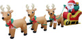 12 ft long lighted christmas inflatable santa on, main product view