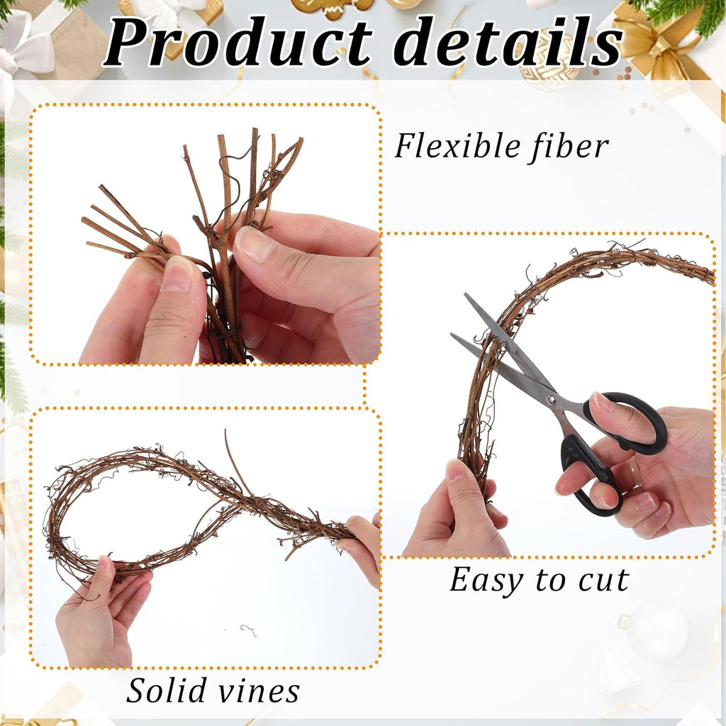hftzz 8 pcs grapevine garland - 15 ft shown in use