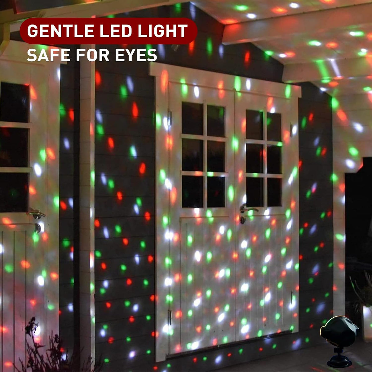 PEIDUO Christmas Projector Lights Outdoor, Multicolor Rotating Snowfall Proje...