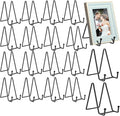 18 pcs 4.5in Plate Stands for Display,Metal Plate Holders Display Stands Can Be Used for Picture Stand,Book Stands for Display,Plate Display Stands,Easel,Photo Frame Stands,Plaque Stands,Desktop Stand