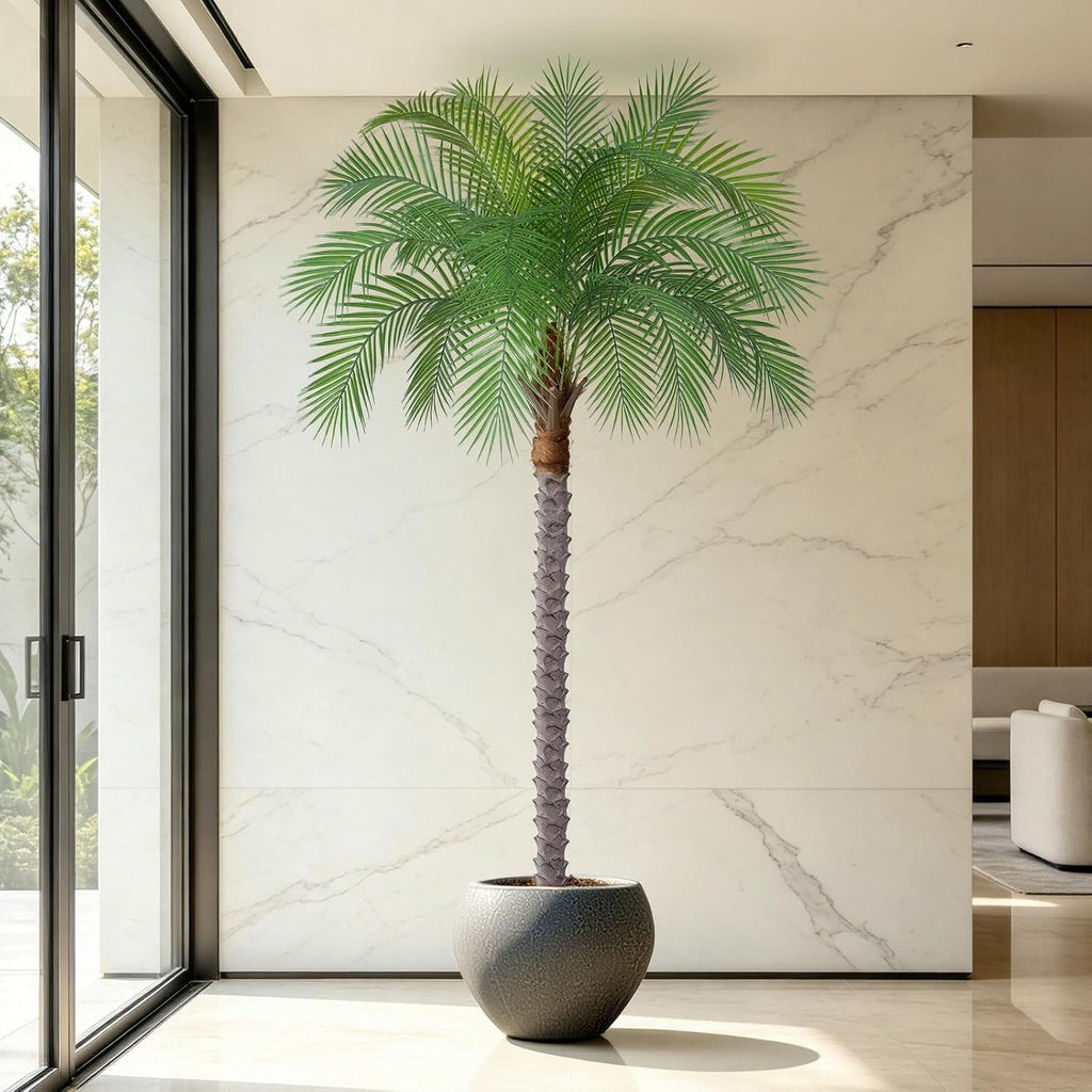 6ft artificial phoenix palm tree, faux coconut silk, package contents