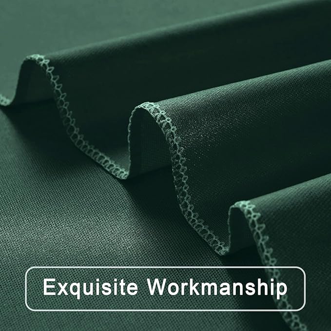 30 ft x 10 ft Wrinkle Free Hunter Green Backdrop Curtain for Parties, Polyester Dark Green Photo Backdrop Drapes 6 Panels 5x10ft for Baby Shower Wedding Birthday Party Photography Curtains
