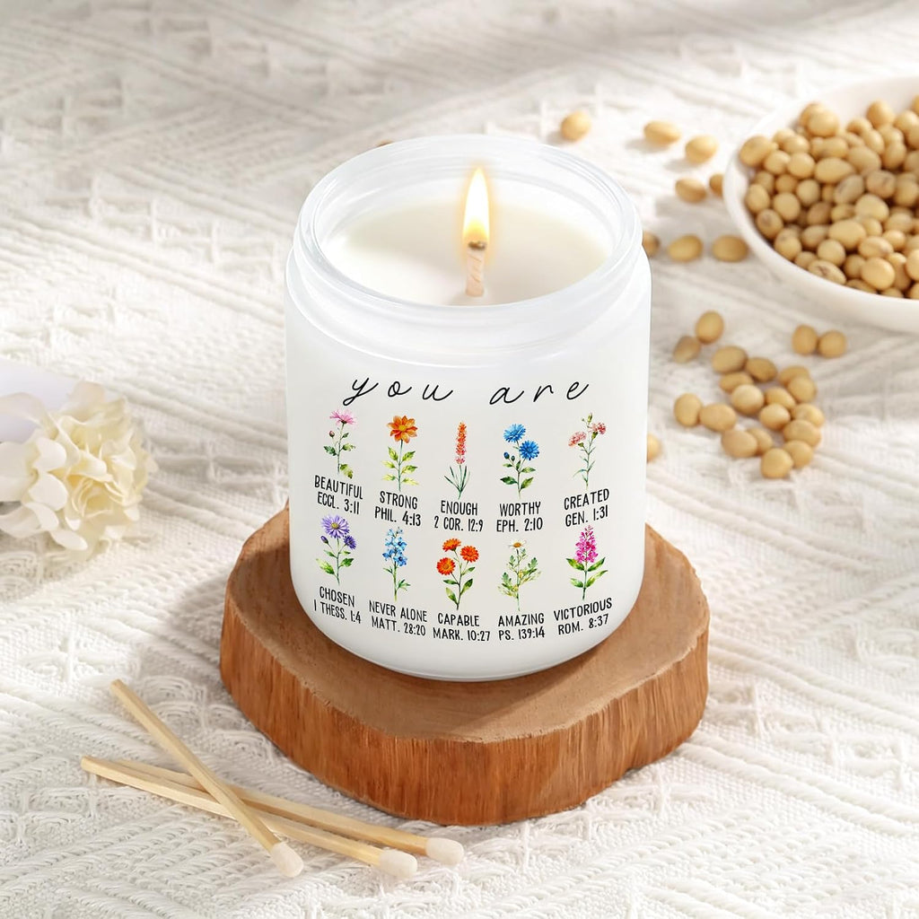 Christian Gifts for Women, Friend, Inspirational Religious Gifts for Women, Friend, Unique Christian Candle Gift