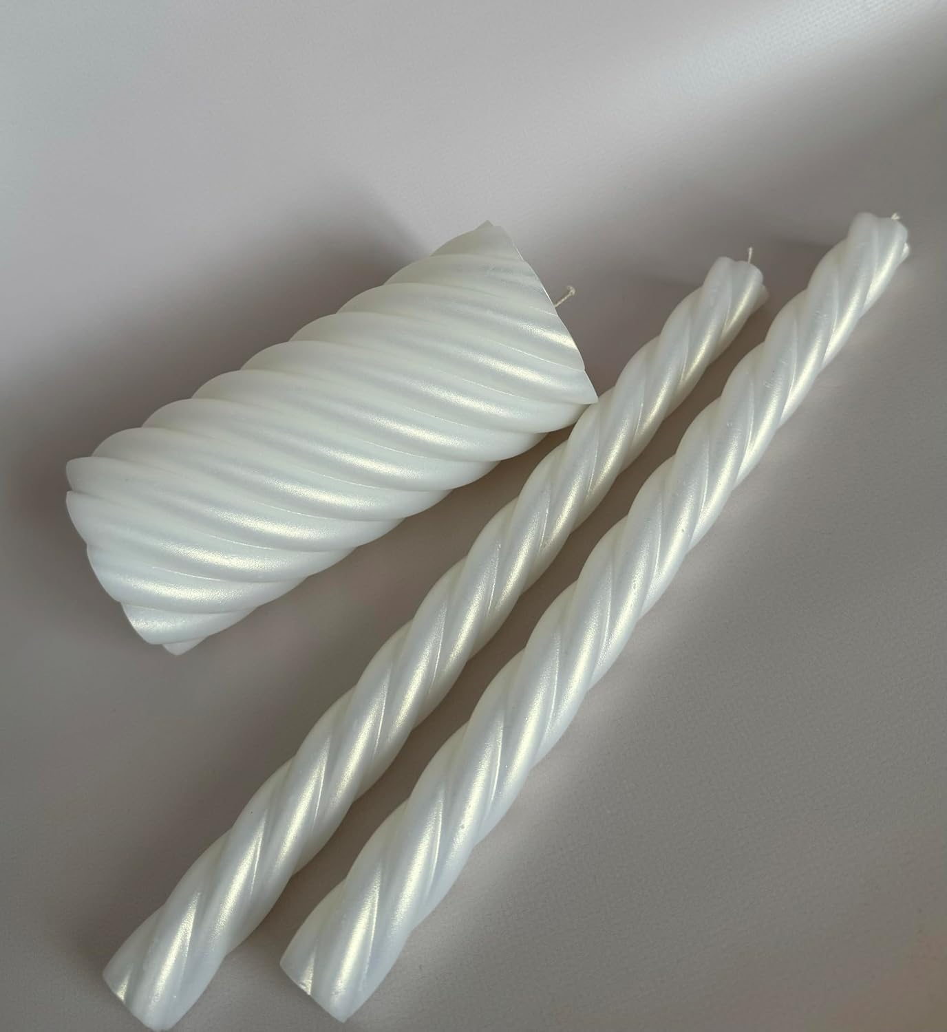 Unity Candle Set for Wedding - Wedding Unity Set for Reception and Ceremony - 6” Pillar Candle & Two 10” Taper Candles -Unity Candles- Marriage Unity Ritual-White