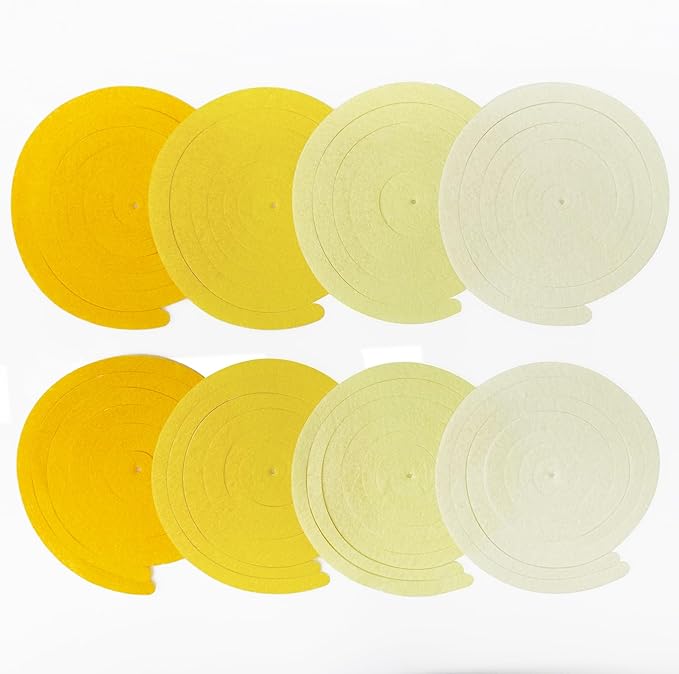 36Pcs Yellow Hanging Swirl Decorations Ombre Yellow Felt Swirl Streamer Spiral Ceiling Decoration Garland for Lemon Bee Sunflower Birthday Wedding Baby Shower Bridal Shower Bachelorette Party Supplies