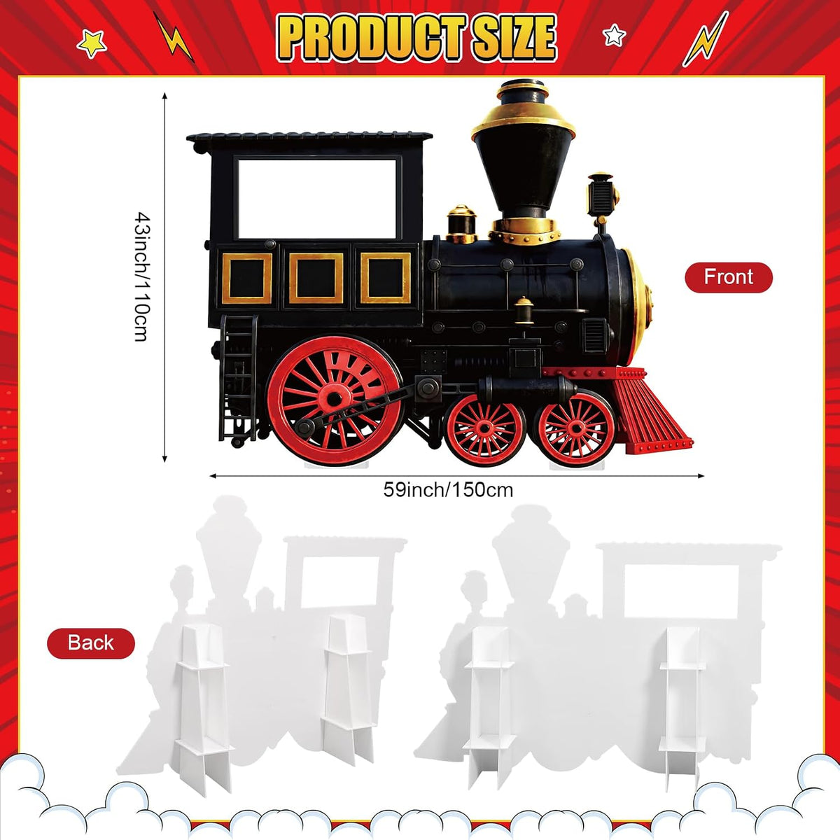 Capoda Life Size Cardboard Cutout Standee 43x59 in, Kt Foam Board Locomotive ...
