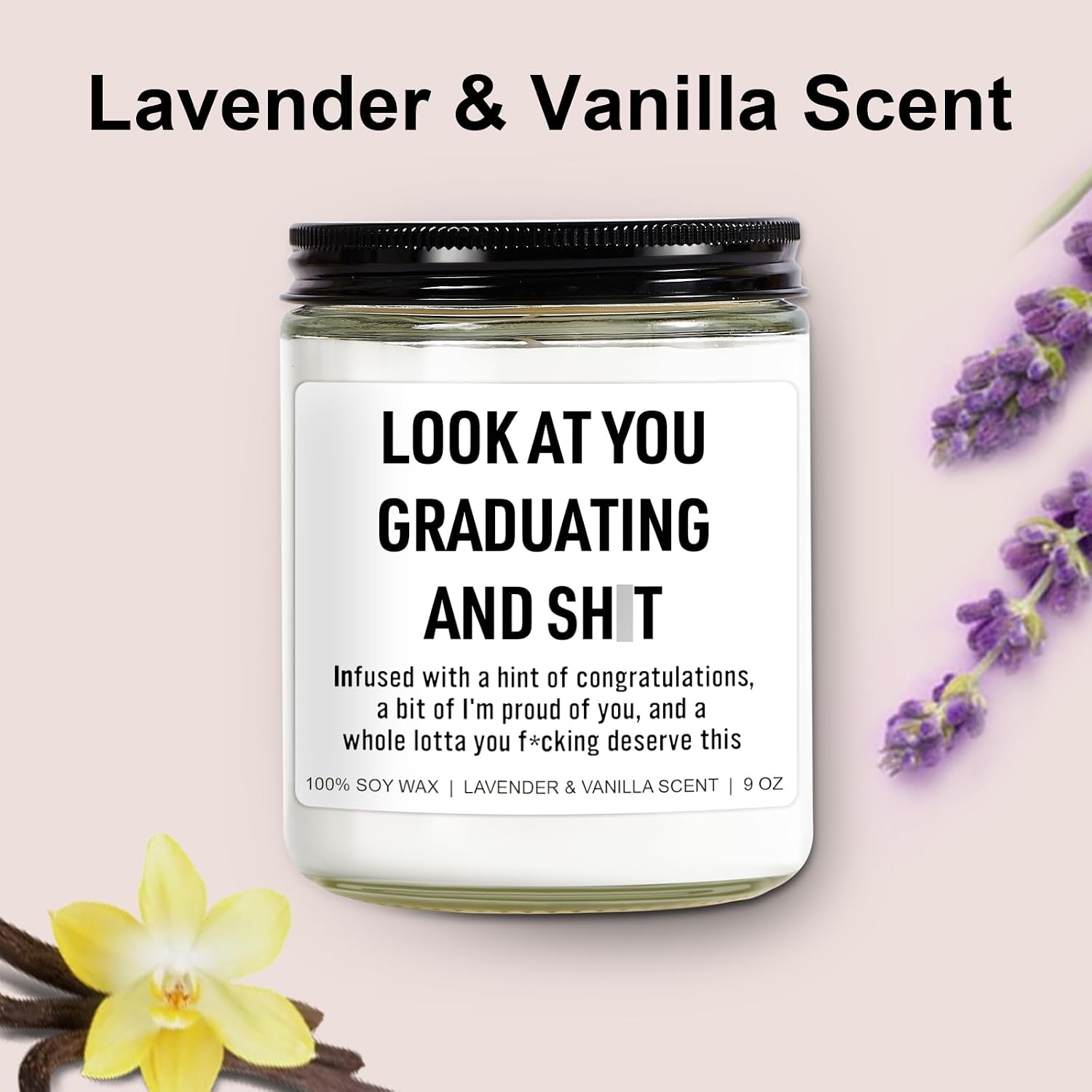 Younift Funny Grad Candle, 2026 Graduation Gifts for Her, Him - College, High School, Masters Degree, Phd, Law School, Nursing & Nurse Graduation Gifts for Women, Men - 9 oz