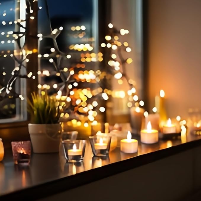 Rechargeable Tea Lights,Flameless LED Candles with Remote Timer,Battery Operated Tea Lights Flickering Votive Candle,for Home Restaurant,Holiday Party (6 Pack)