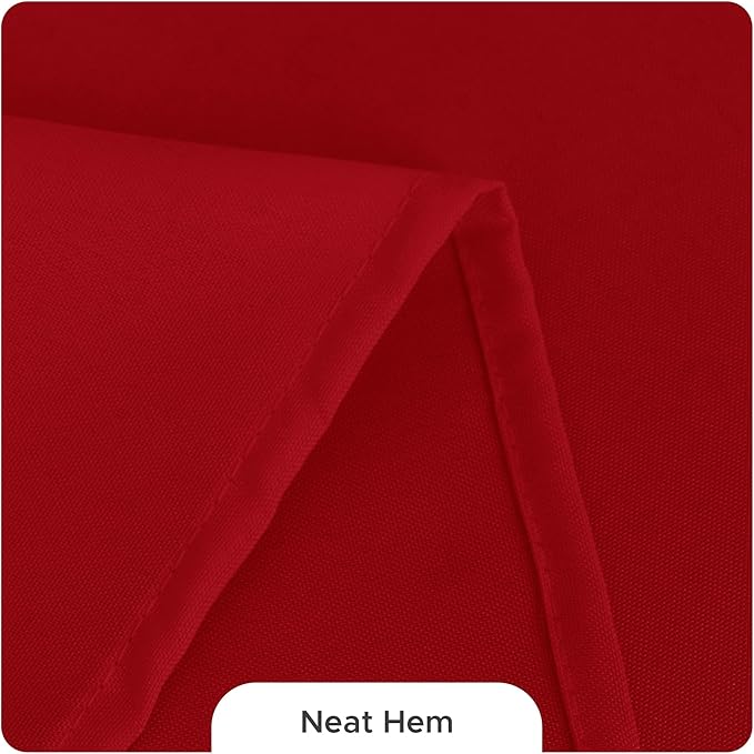 Fitable 8 Pack Round Tablecloths: Stain Resistant Wrinkle Free Circle Table Clothes, Washable Reusable Polyester Table Covers for Wedding Christmas Party Birthday Banquet Reception(Red, 120 Inch)