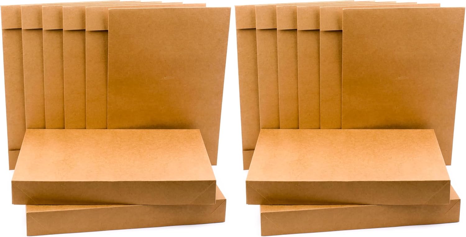 Hallmark Medium Gift Boxes with Lids (5 Shirt Boxes, Kraft) for Birthdays, Graduations, Christmas, Weddings, Bridal Showers,(Pack of 2)