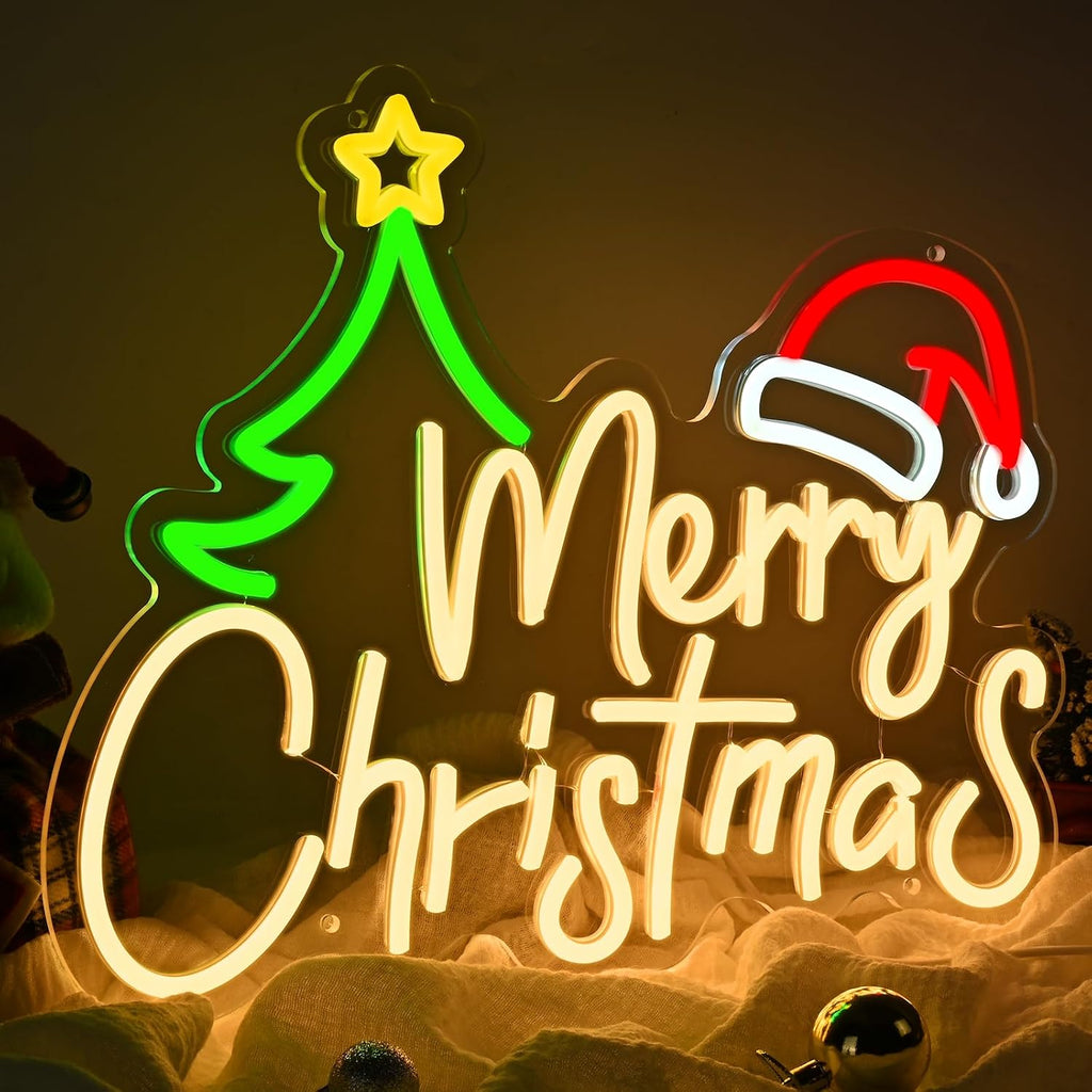 framics merry christmas neon sign-10 adjustable brightness led, main product view
