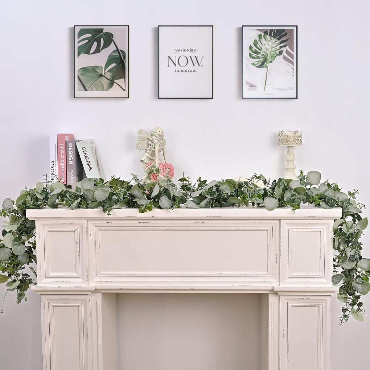 dolicer 6 packs 6ft artificial eucalyptus garland faux showing dimensions
