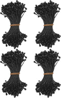 600-Pack Flower Stamens for Crafts, 5mm Double Heads Artificial Pearl Floral Pistil Mini Flower Pollens Stamens for DIY Making/Wedding/Scrapbook Decoration [Black]