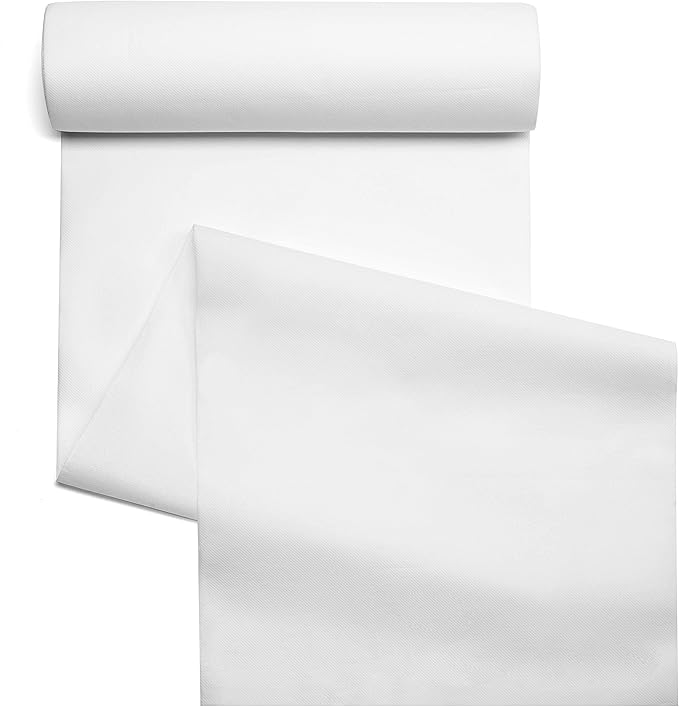 American Homestead Paper Table Runner Roll - 78 ft. Disposable Linen-Like Table Cover Roll - 20 Perforated Table Runners (16" x 48") for Parties, Weddings, and Events - White