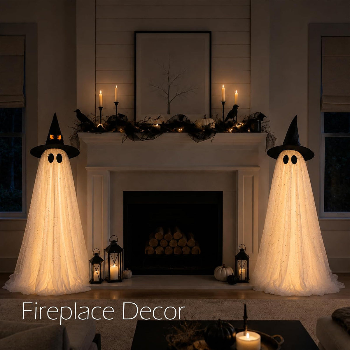 2packs halloween decorations outdoor,halloweens party decoration indoor,59in spooky, close-up detail