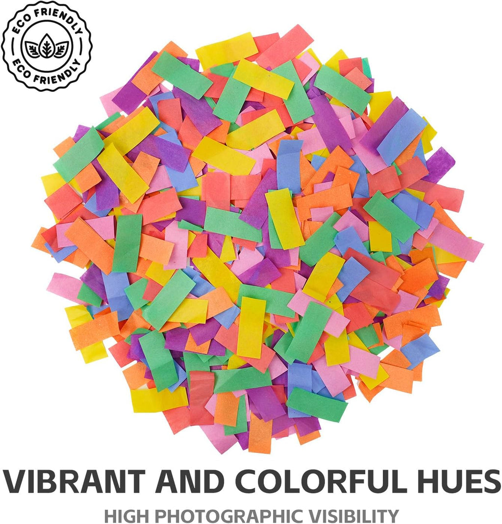 12in Confetti Cannons 6pk,LUMAFIZZ Multicolo Eco-Friendly Confetti Poppers | for Party，Birthday，Christmas Eve，Wedding，New Year Celebration