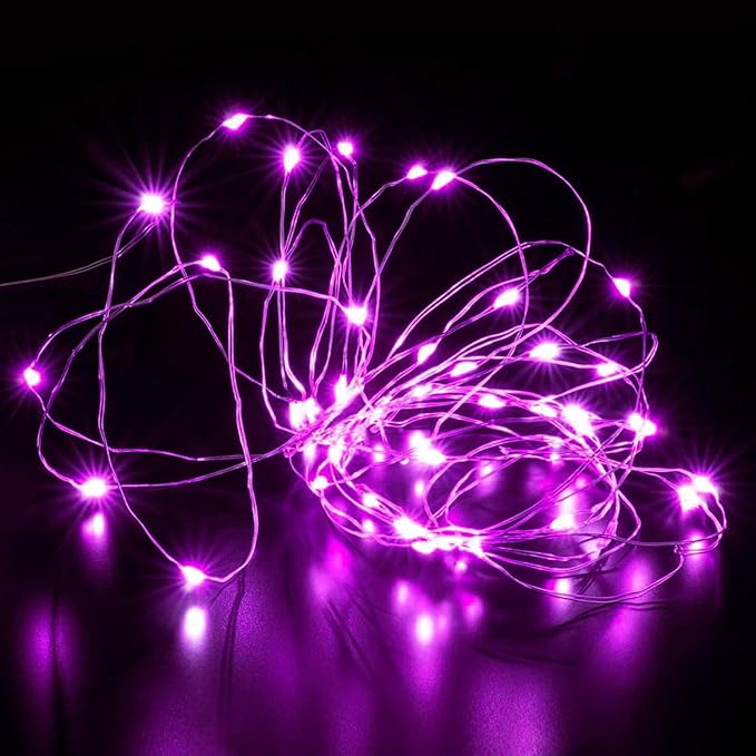 Aogist Led Fairy Lights 3 Modes Battery Operated String Lights Waterproof Silver Wire 7 Feet Firefly Starry Moon Mason Jar Lights for DIY Wedding Party Christmas (Pink, 20 Pack)
