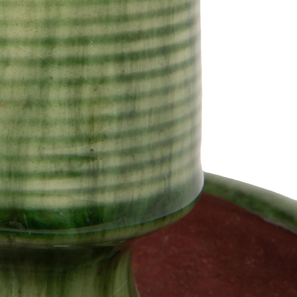Creative Co-Op Stoneware Match Holder with Striker Plate, Reactive Glaze, Green (Each One Will Vary)