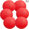 BEISHIDA 8-Inch Red Round Paper Lanterns Decorative Hanging Asia Chinese Japanese Paper Lanterns Lamp for Birthday Wedding Baby Bridal Shower Christmas Home Decor Party Decoration（6 Packs）