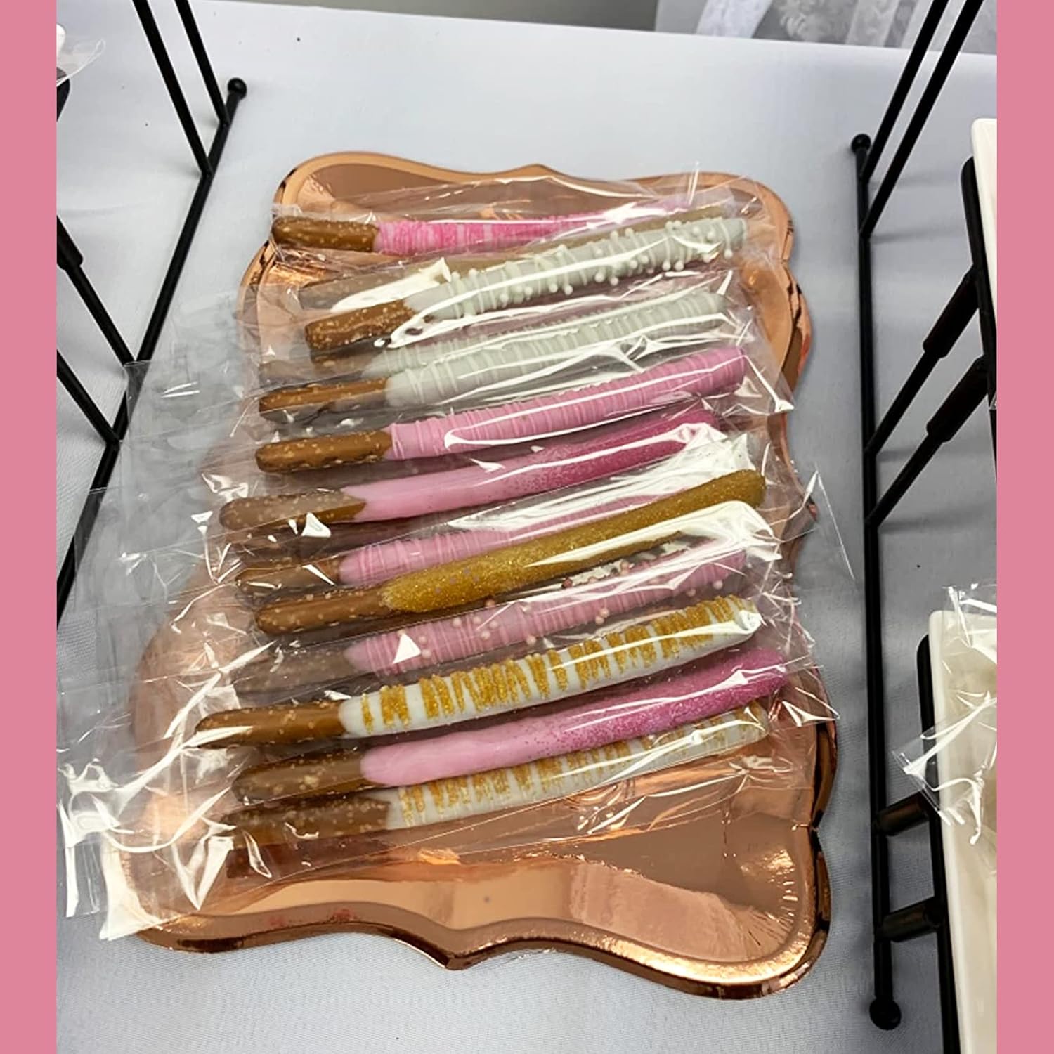 Morepack Self Sealing Cellophane Bags,2x10 Inches 100 Pcs Clear Pretzel Rod Bags, Resealable Bag for Packaging ICY Candy Popsicle